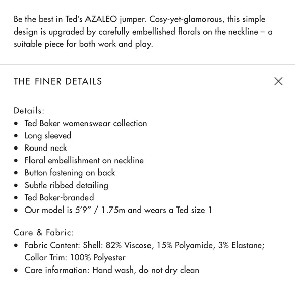 NWT Ted Baker | Azaleo Embellished Jumper Pullover Sweater - Picture 12 of 16